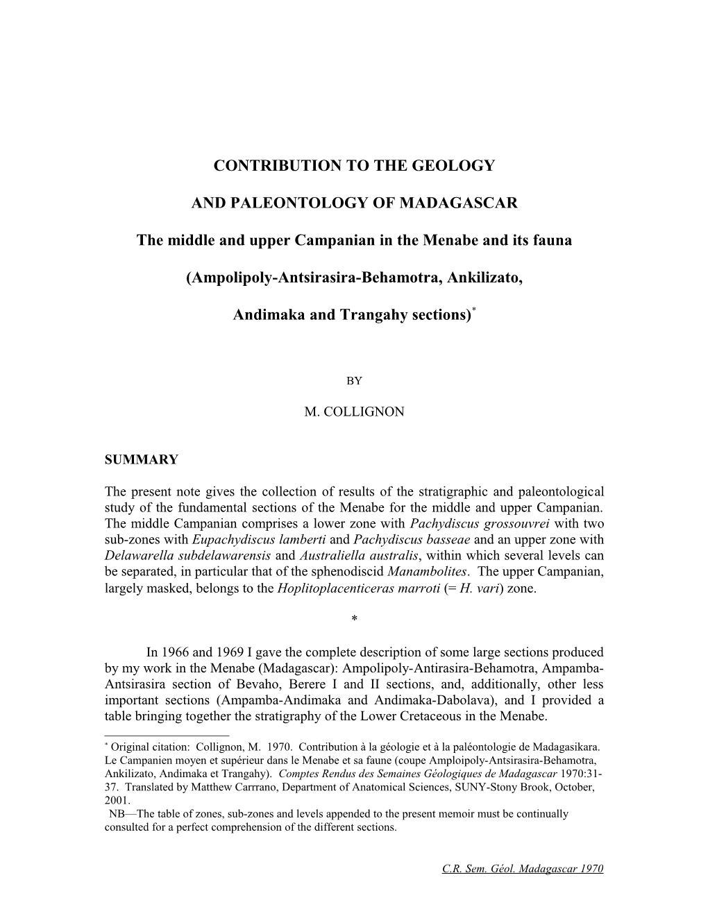 Contribution to the Study of the Sedimentary Basins