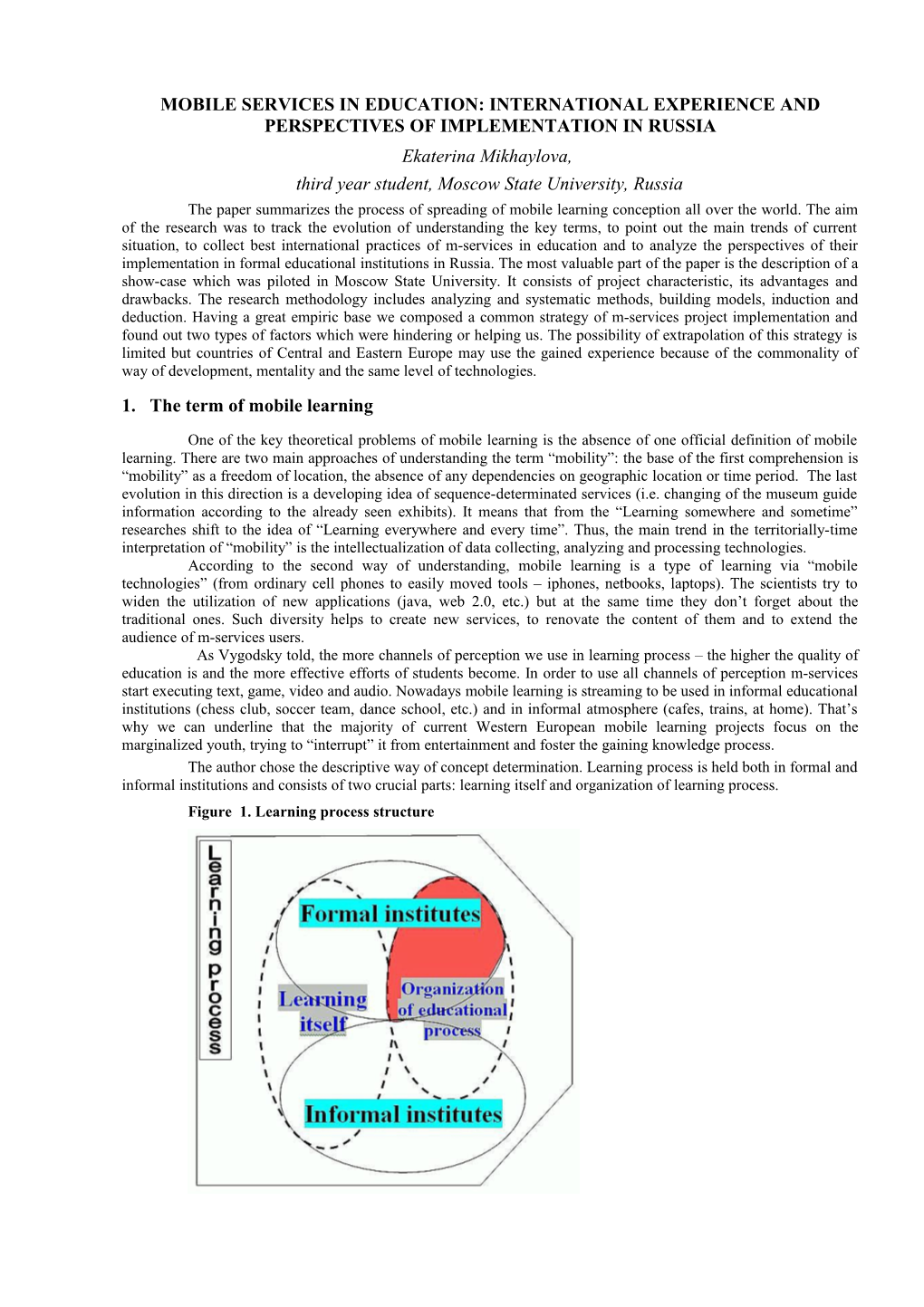 Mobile Services in Education: International Experience and Perspectives of Implementation