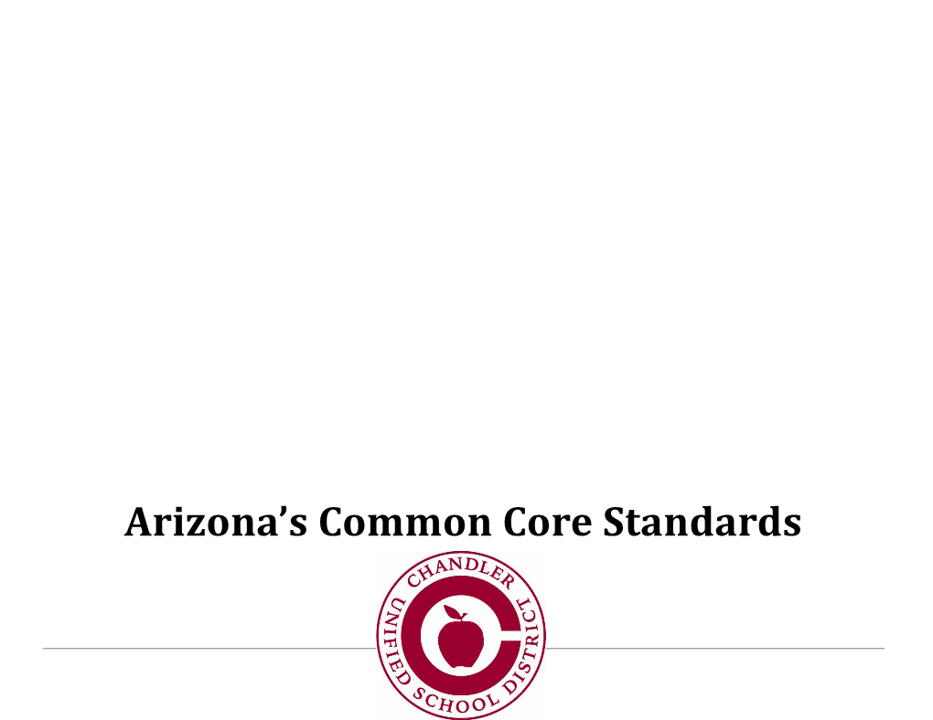 Arizona S Common Core Standards