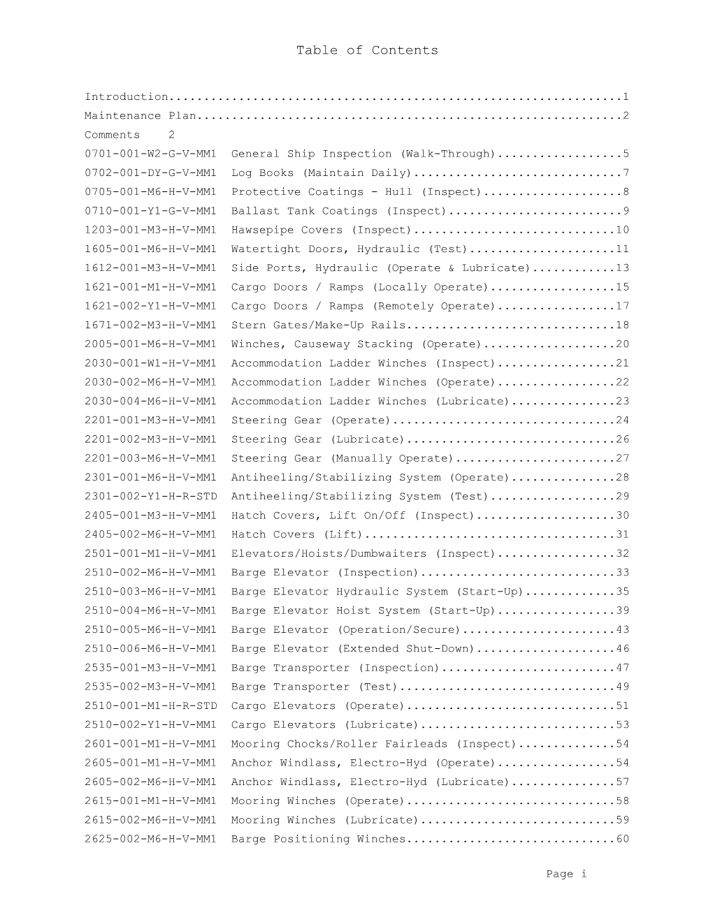 0000-000-00-G-V-MM1 ROS Maintenance Management Plan