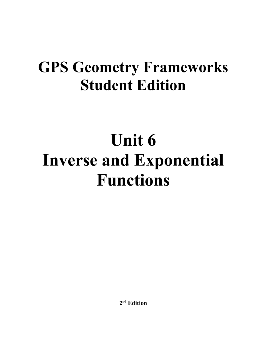 Mathematics II Unit 5
