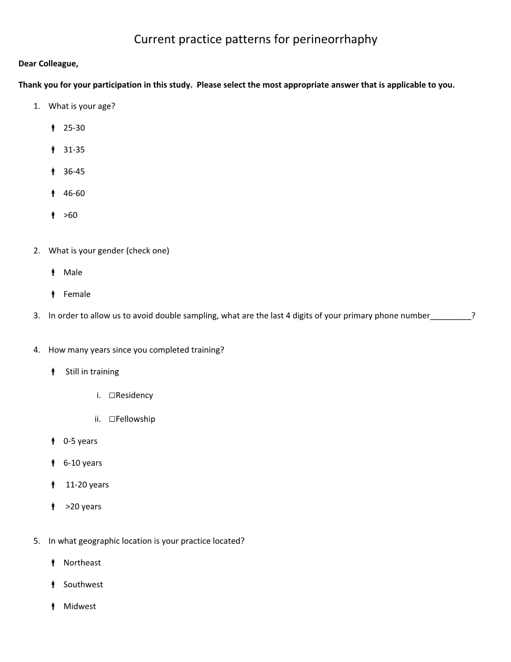 Current Practice Patterns for Perineorrhaphy