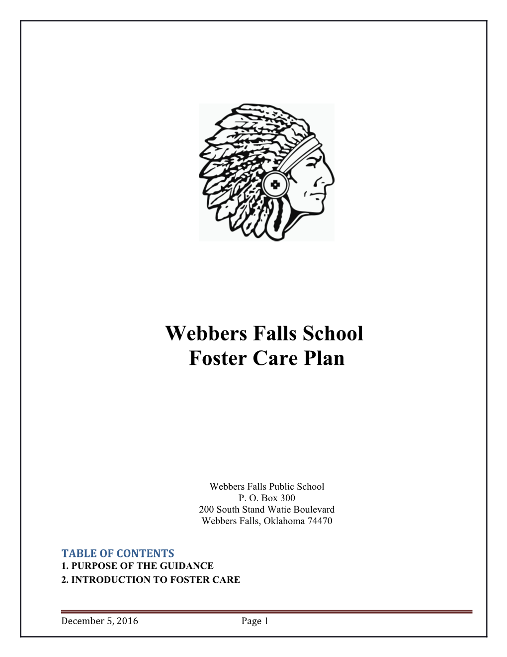 Webbers Falls School