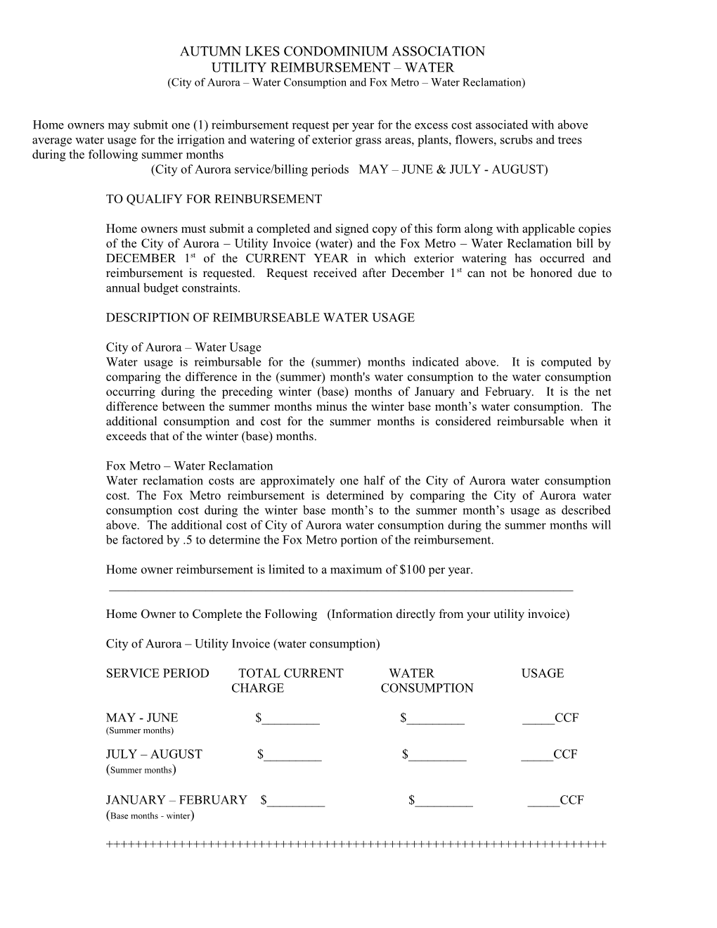 Autumn Lkes Condominium Association (Hoa)