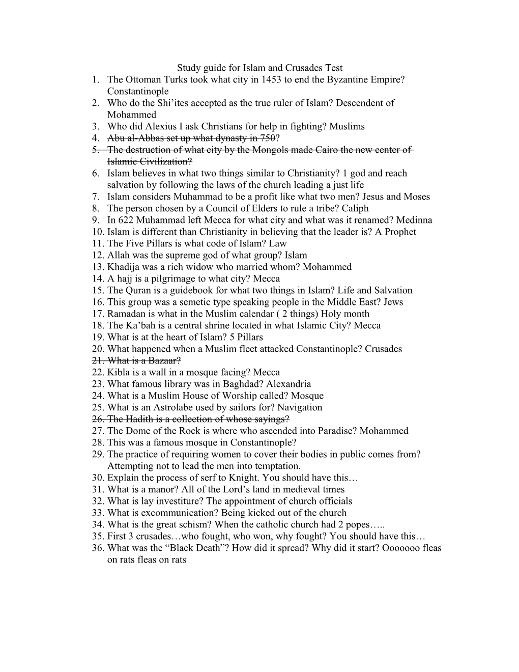 Study Guide for the Rise of Islam and Arab Empires Quiz