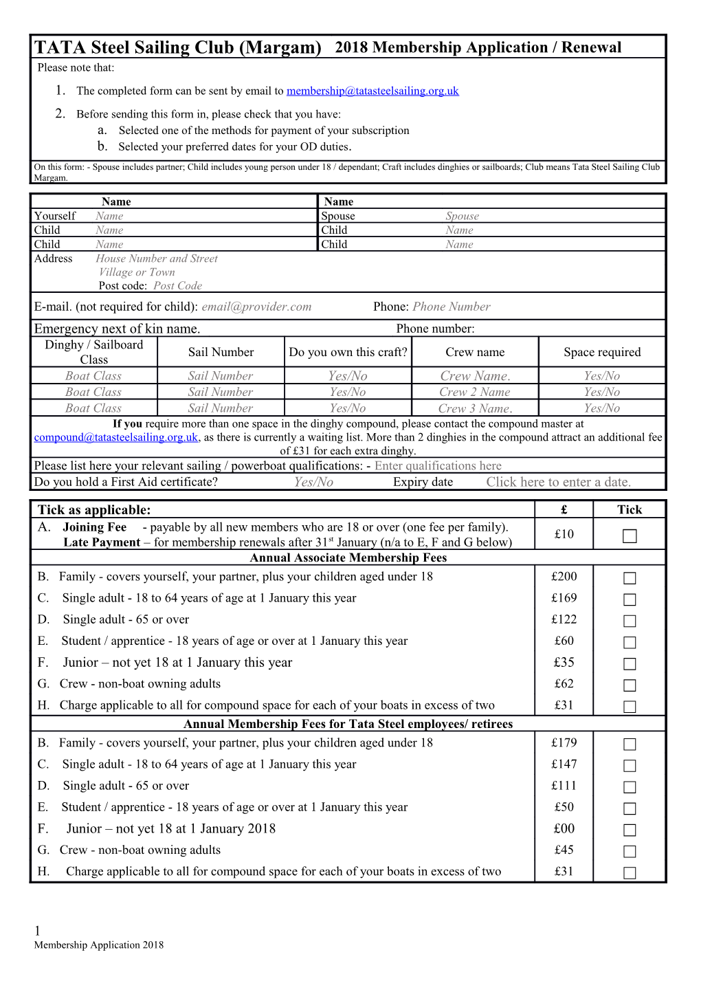 The Completed Form Can Be Sent by Email To