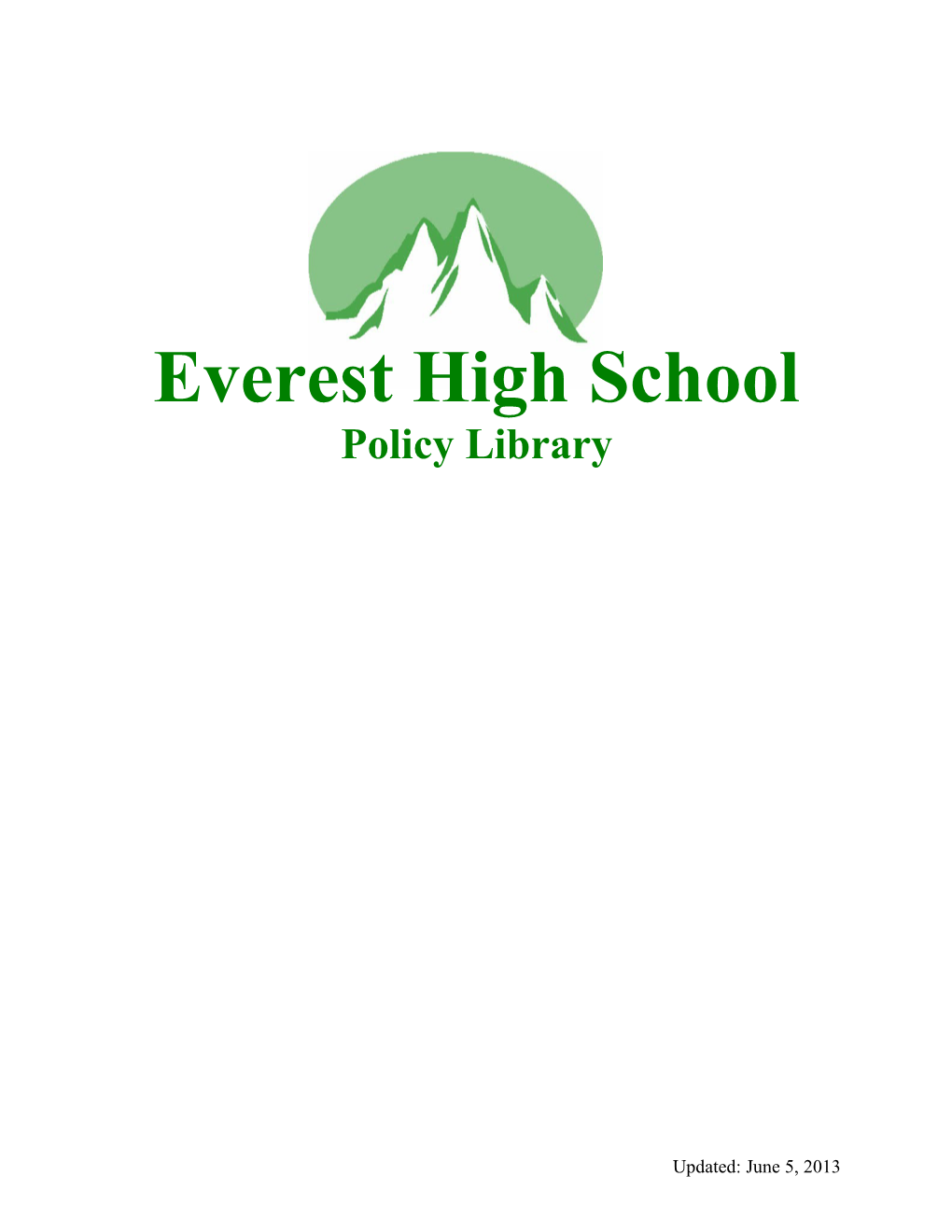 Everest High School Policy Librarypage 1 of 55