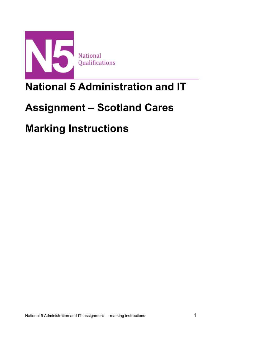 National 5 Administration and IT
