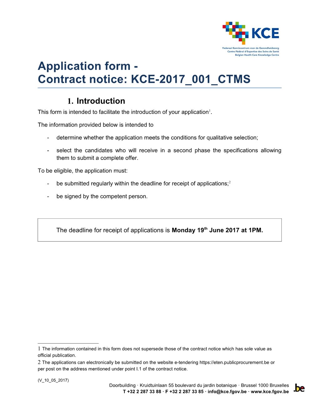 KCE Application Form KCE-2017 001 Ctmspage 1Of8