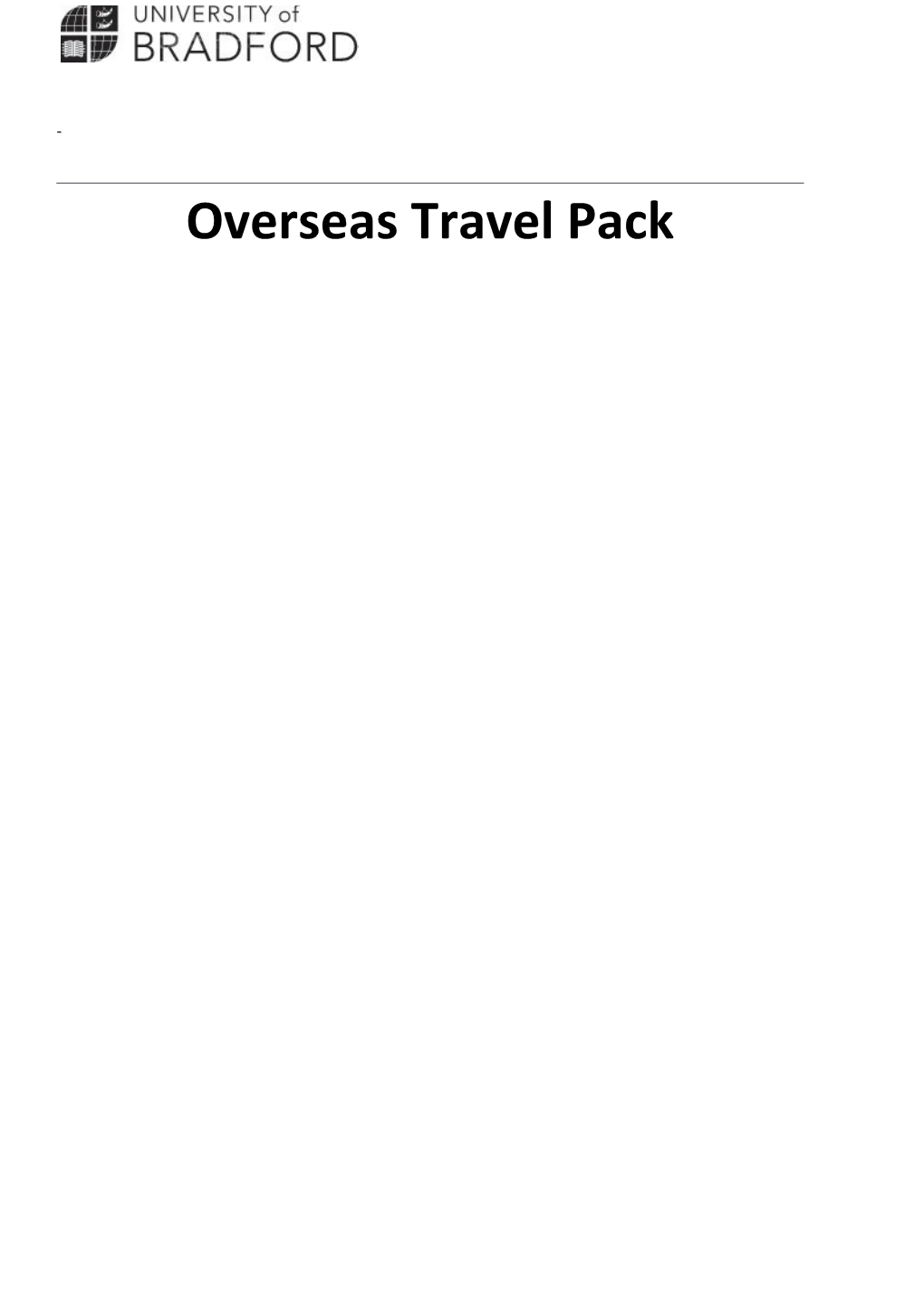 Overseas Travel Pack
