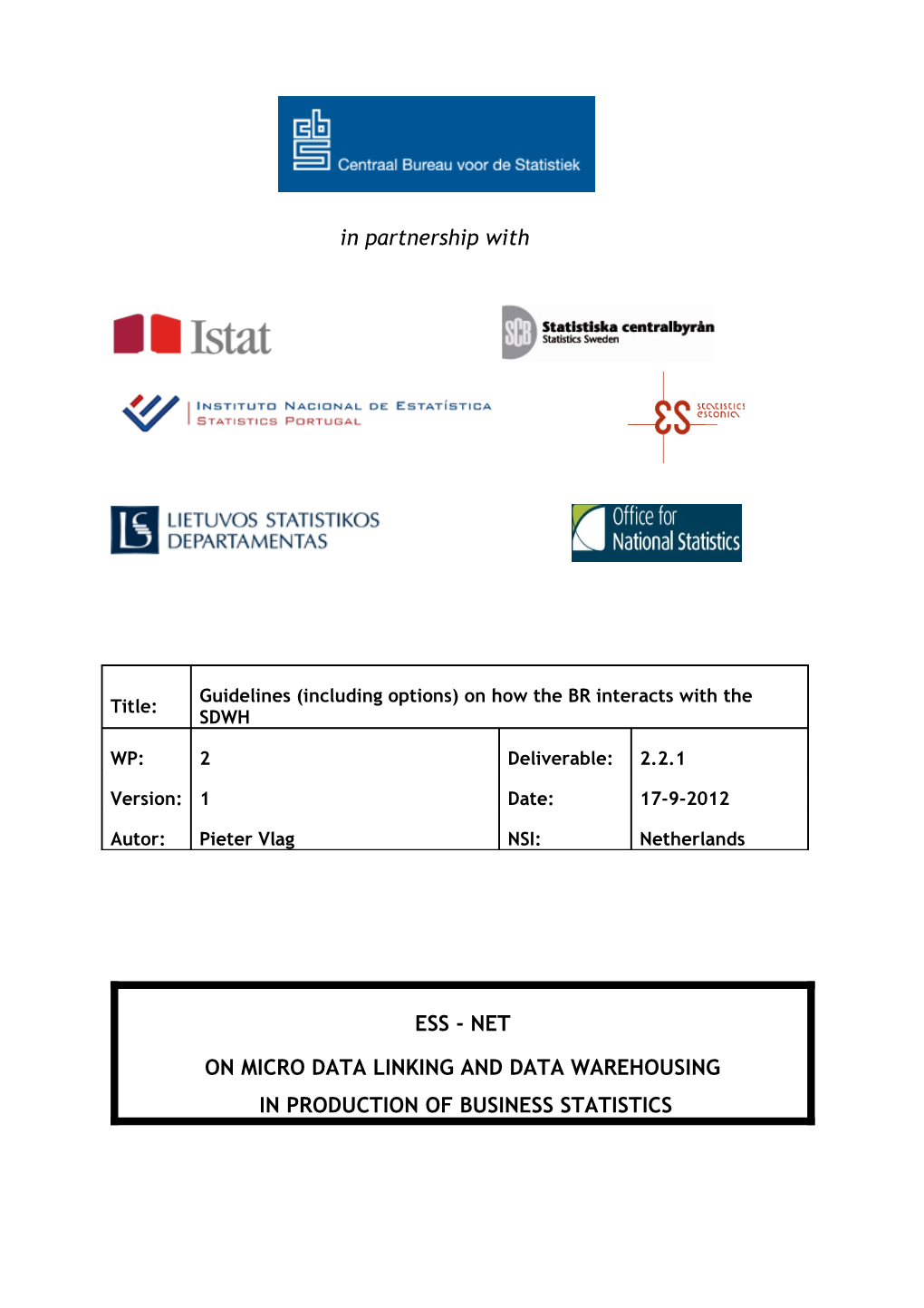 SBS Workshop: Structural Business Statistics on Enterprise Groups