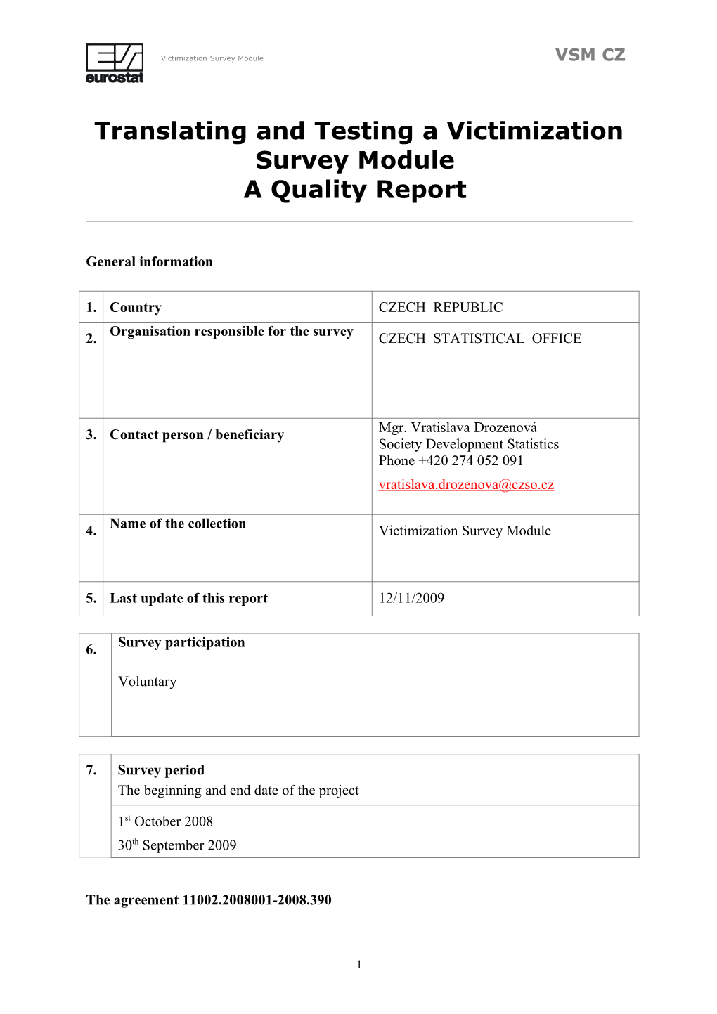 Victimization Survey Module