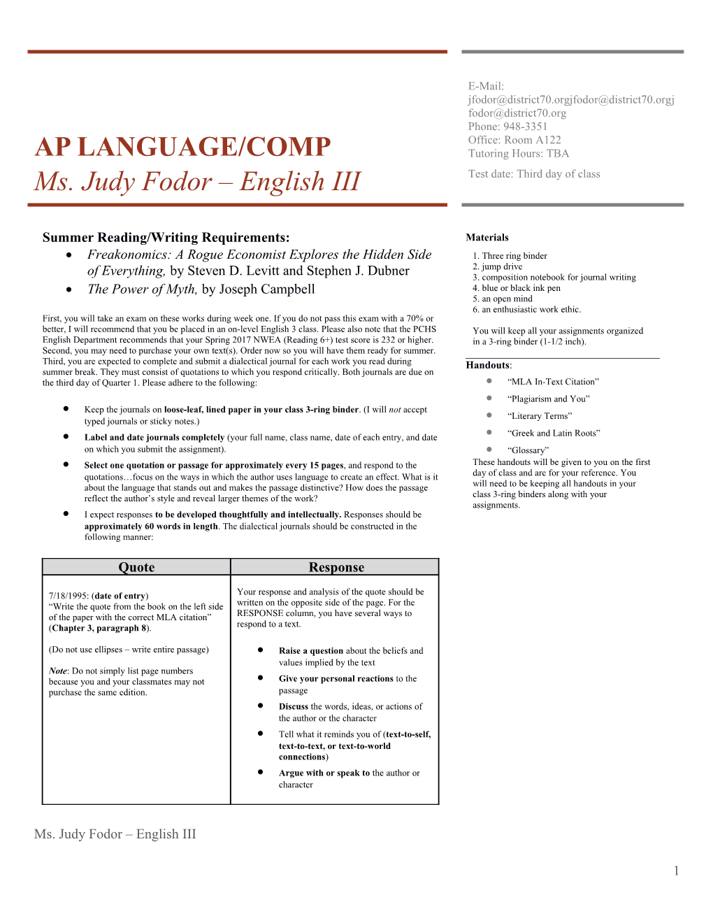 Ap Language/Comp
