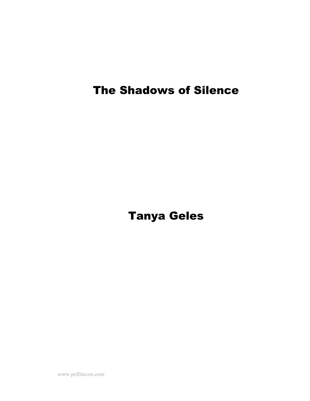The Shadows of Silence