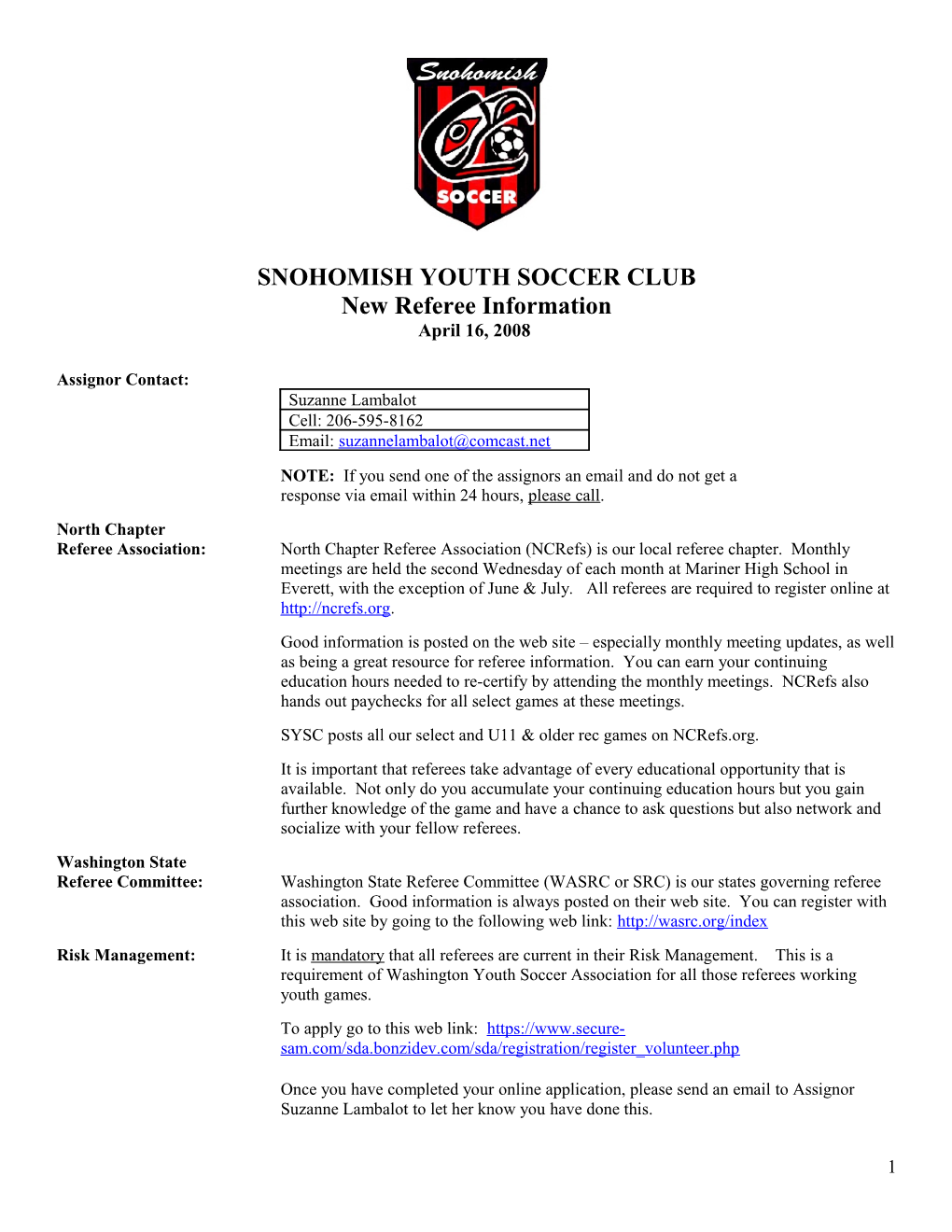 Snohomish Youth Soccer Club