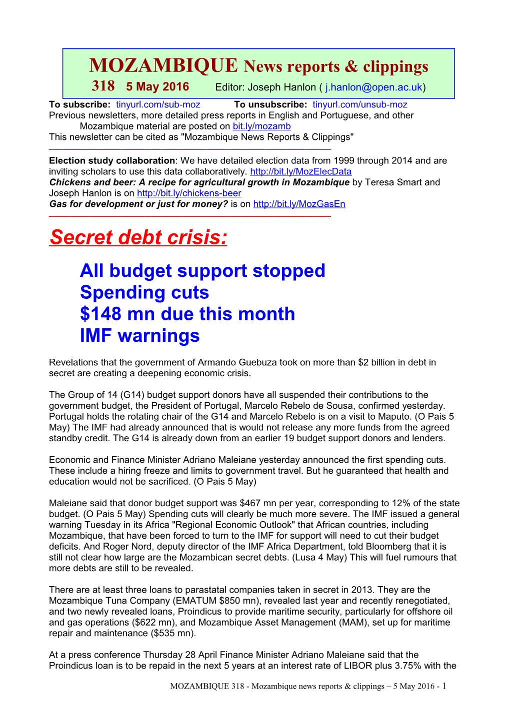 All Budget Support Stopped Spending Cuts $148 Mn Due This Month IMF Warnings