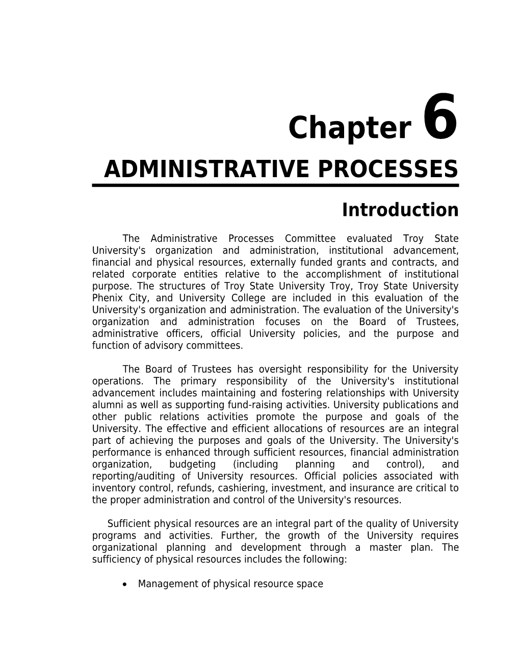 Administrative Processes