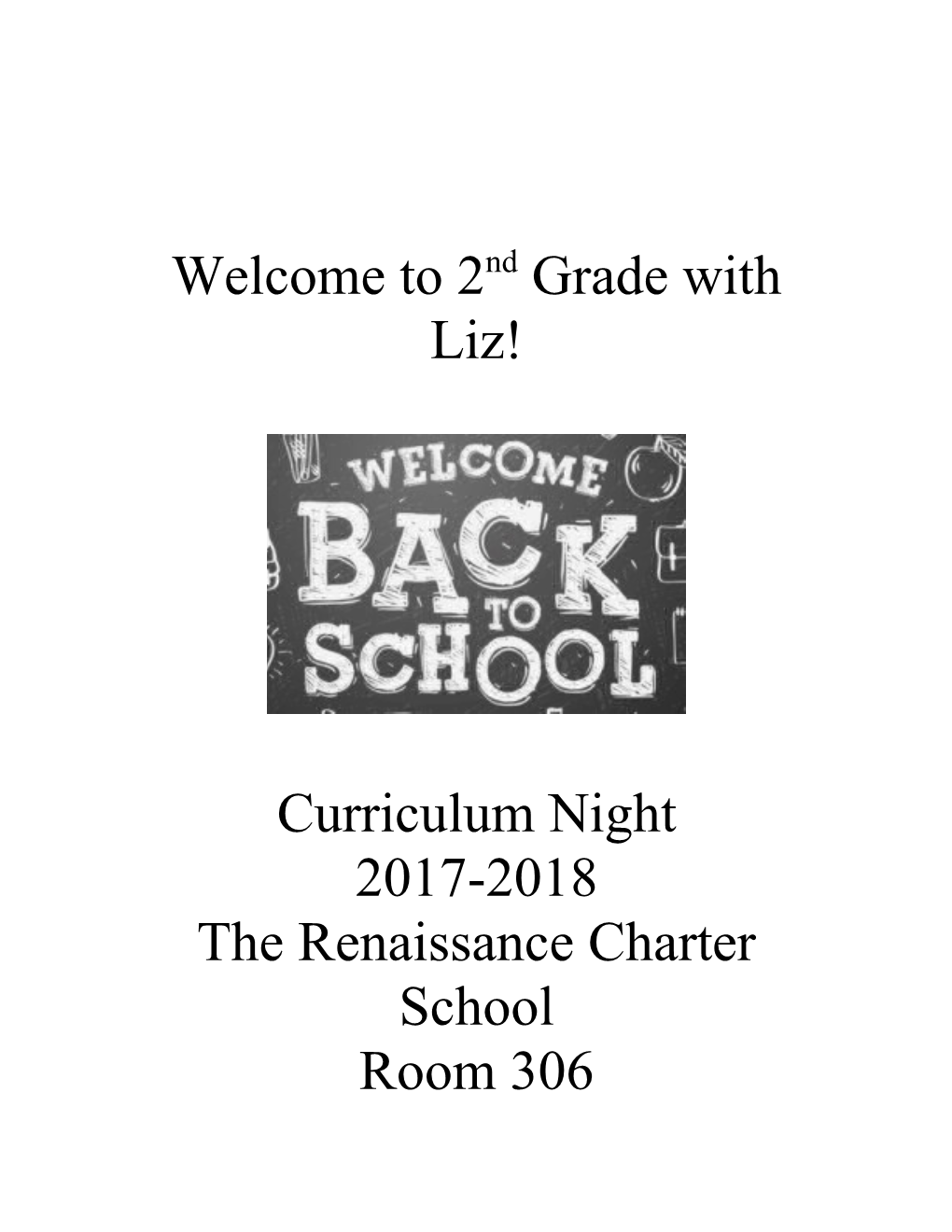 Welcome to 2Nd Grade with Liz!