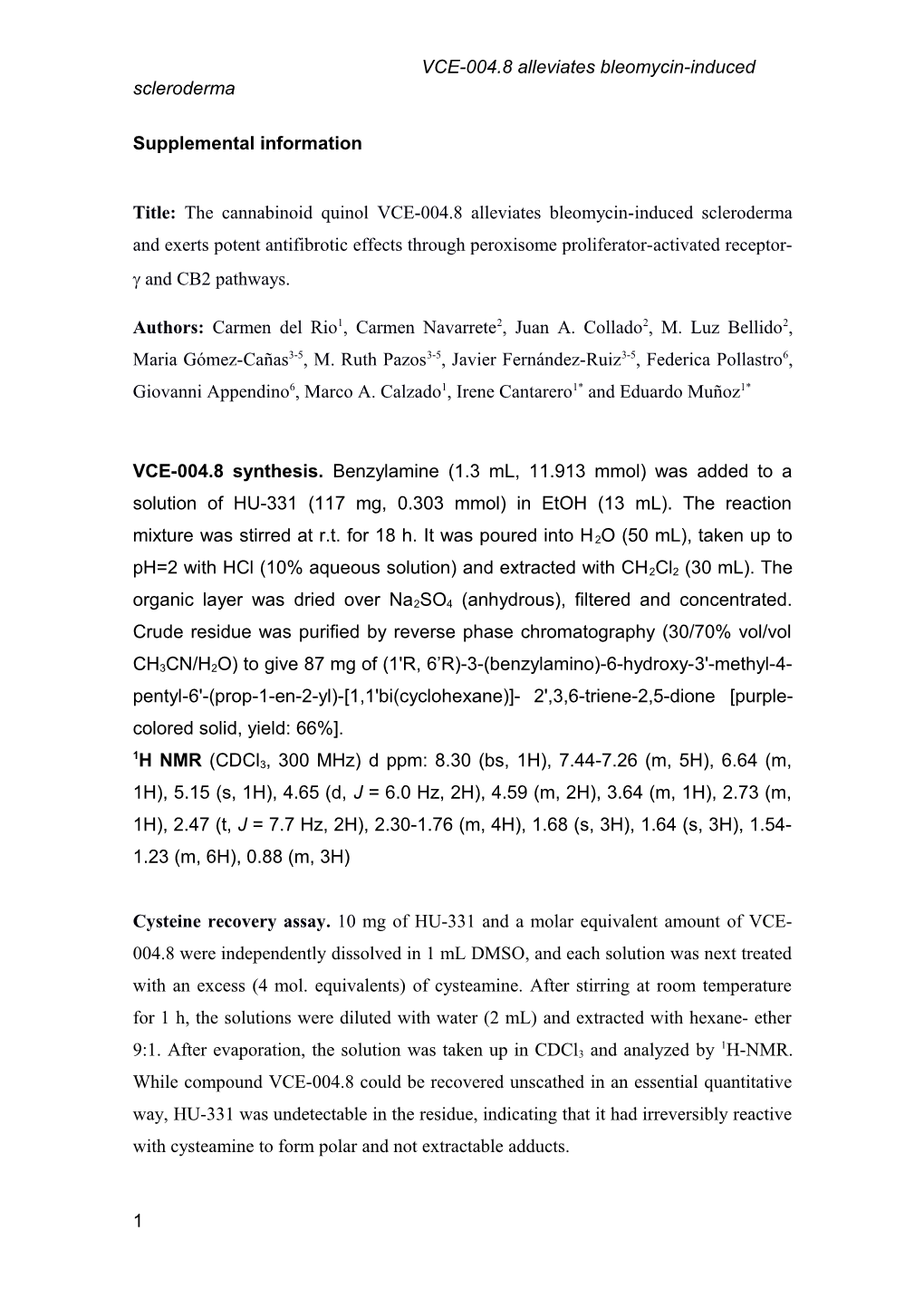 VCE-004.8 Alleviates Bleomycin-Induced Scleroderma