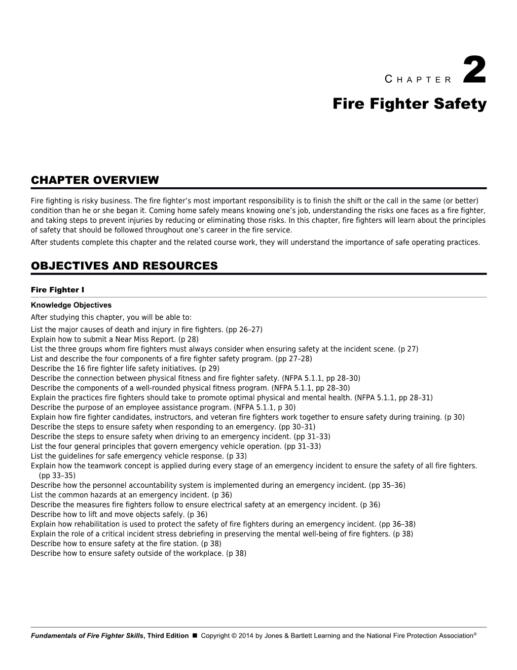 1Chapter 2 Fire Fighter Safety