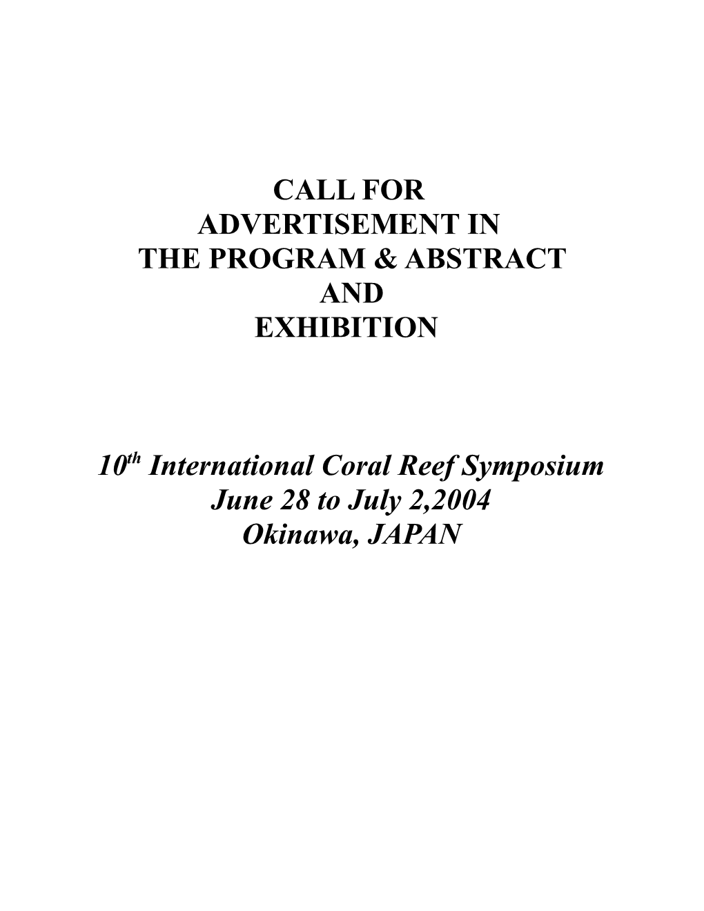 UNITECR 2003 Proceedings Advertisement