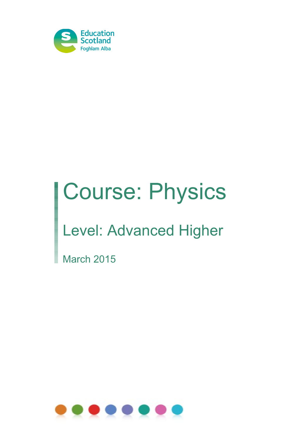 Physics Course Materials Advanced Higher