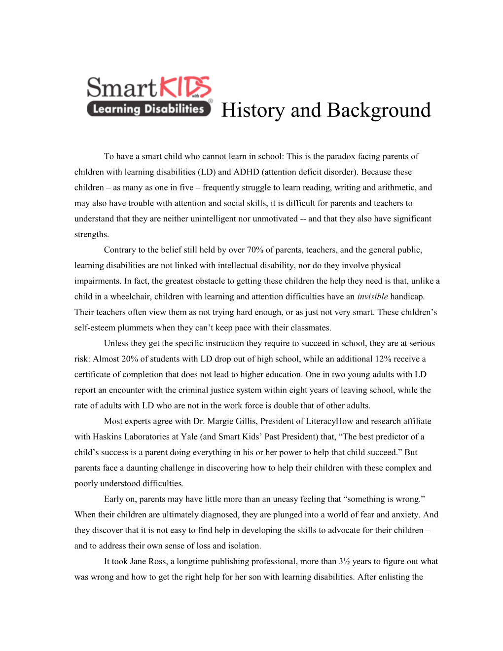 Smart Kids with Learning Disabilities, Inc