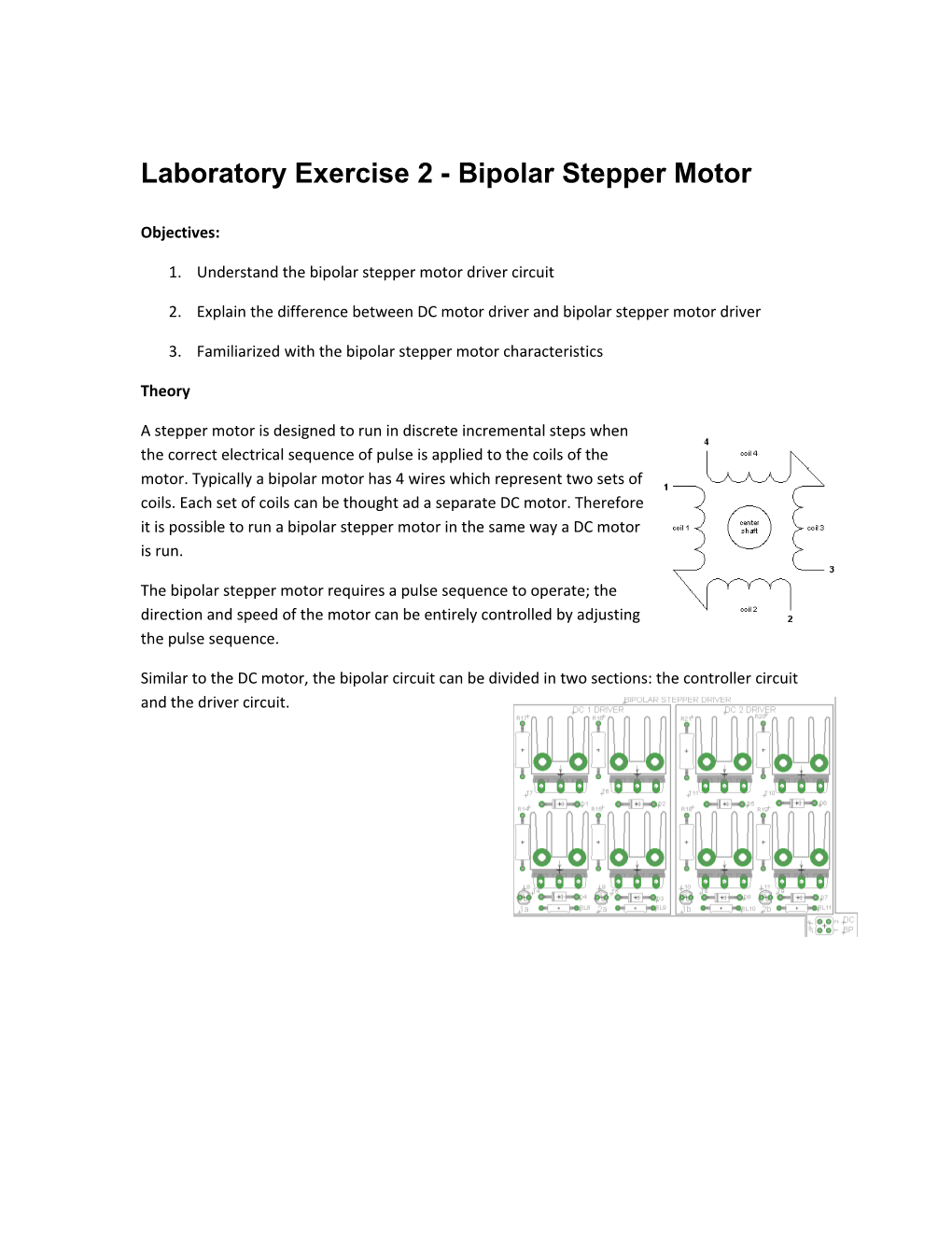 Laboratory Exercise 2 - Bipolar Stepper Motor