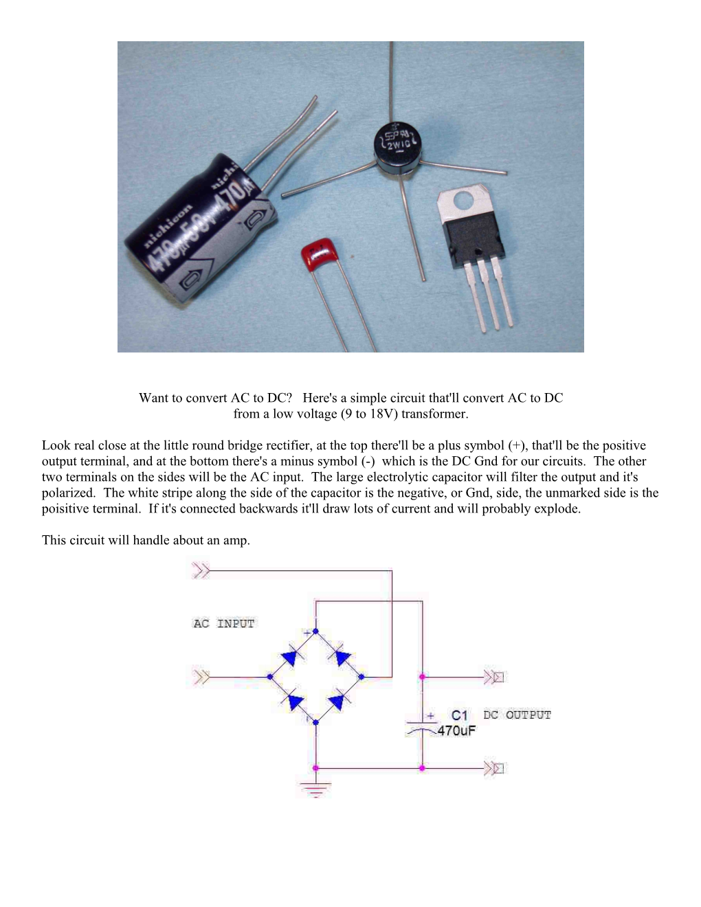 Want to Convert AC to DC? Here's a Simple Circuit That'll Convert AC to DC