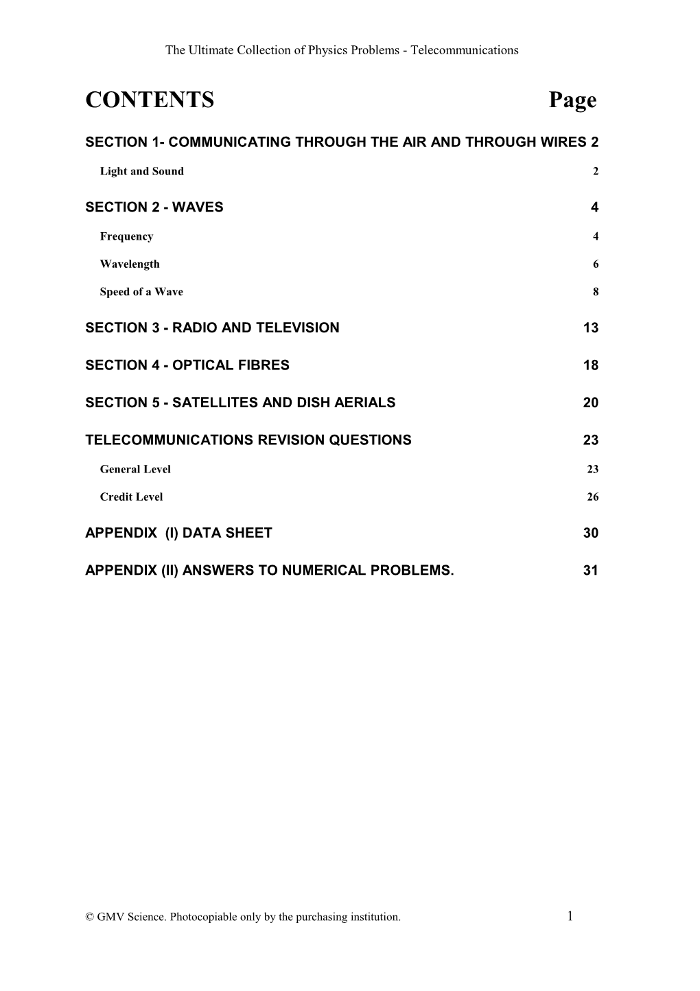 Section 1- Communicating Through the Air and Through Wires