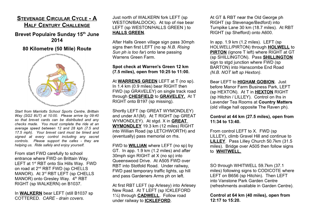 Stevenage Circular Cycle