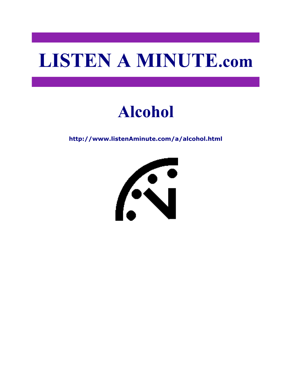 Listen a Minute.Com - ESL Listening - Alcohol