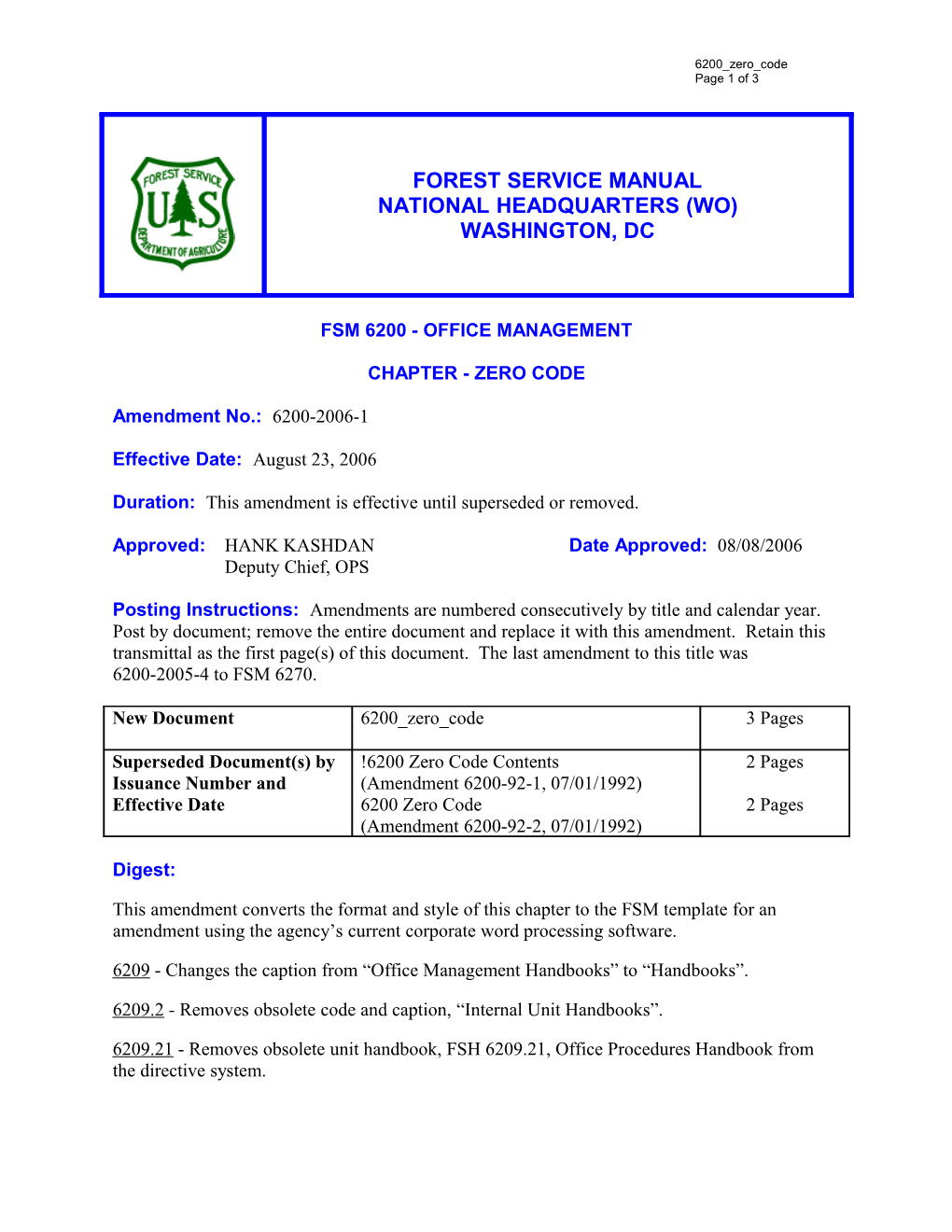 Fsm 6200-Office Management