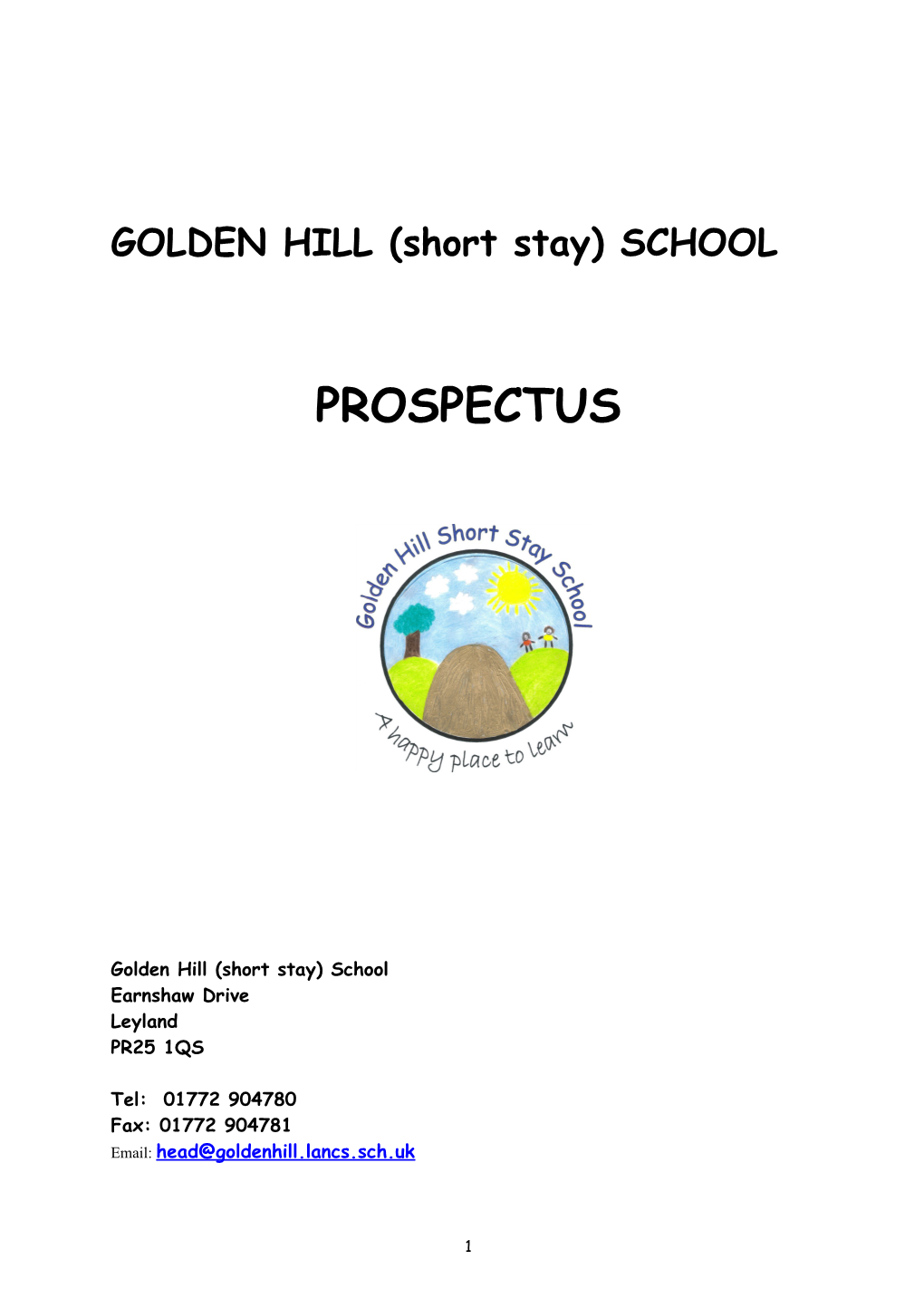 GOLDEN HILL (Short Stay) SCHOOL