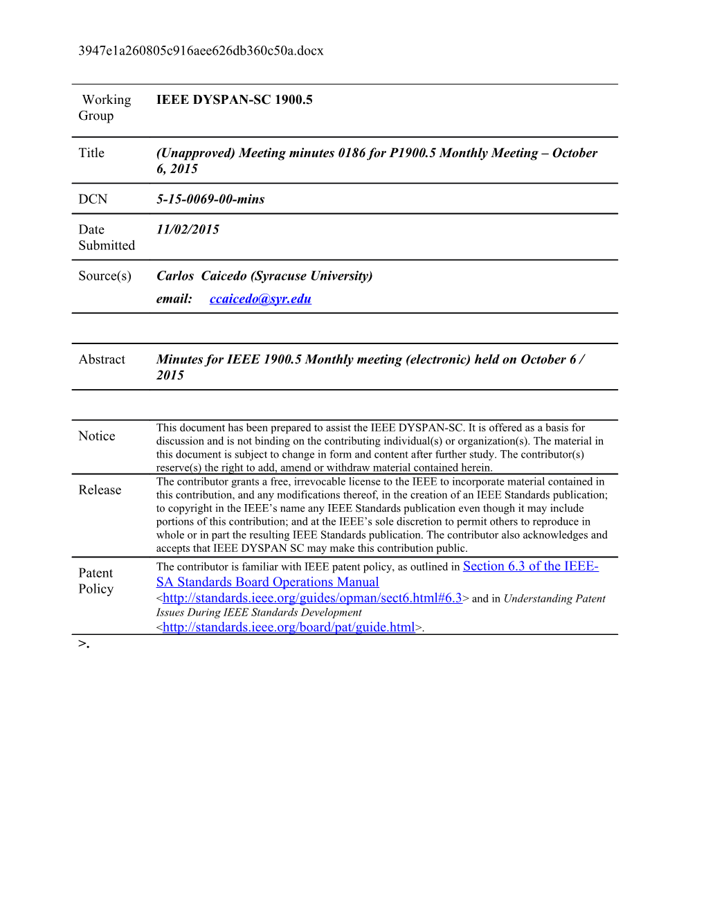 Meeting Starts at 11:35 A.M. EDT.The Participants Identified in Table 1 Were Noted