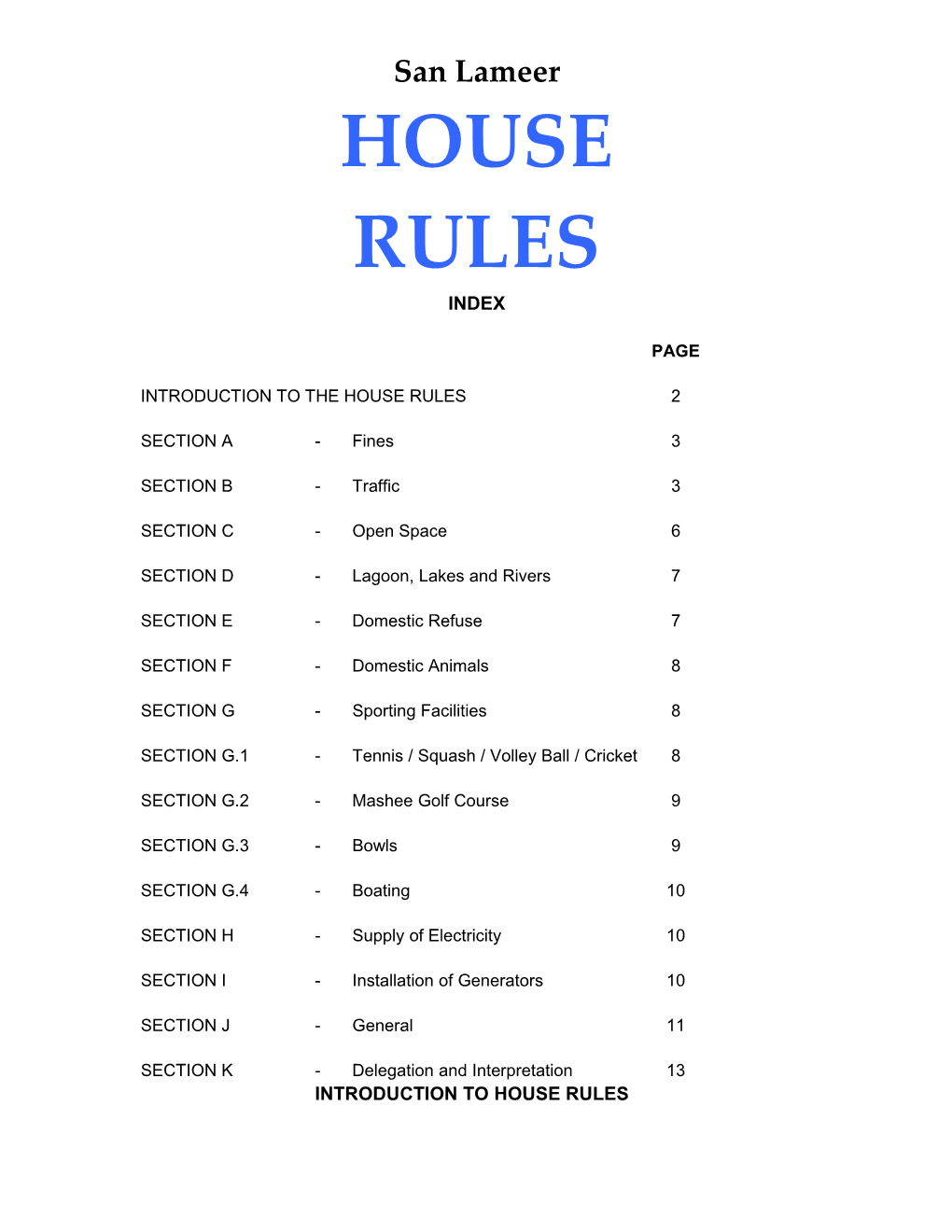 Introduction to the House Rules2