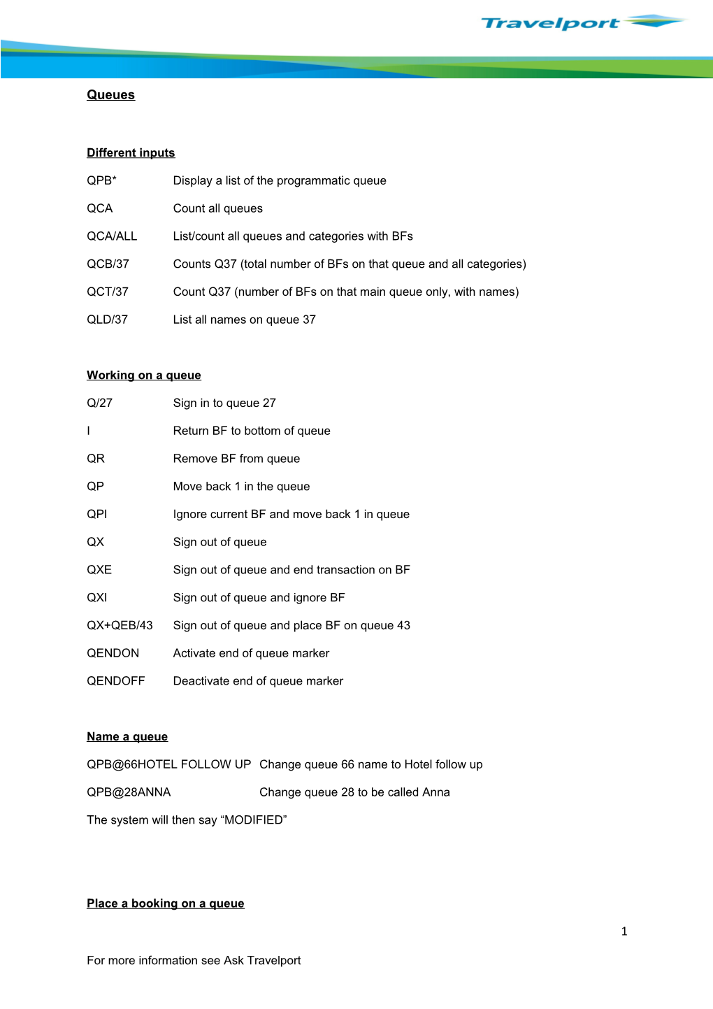 QPB*Display a List of the Programmatic Queue