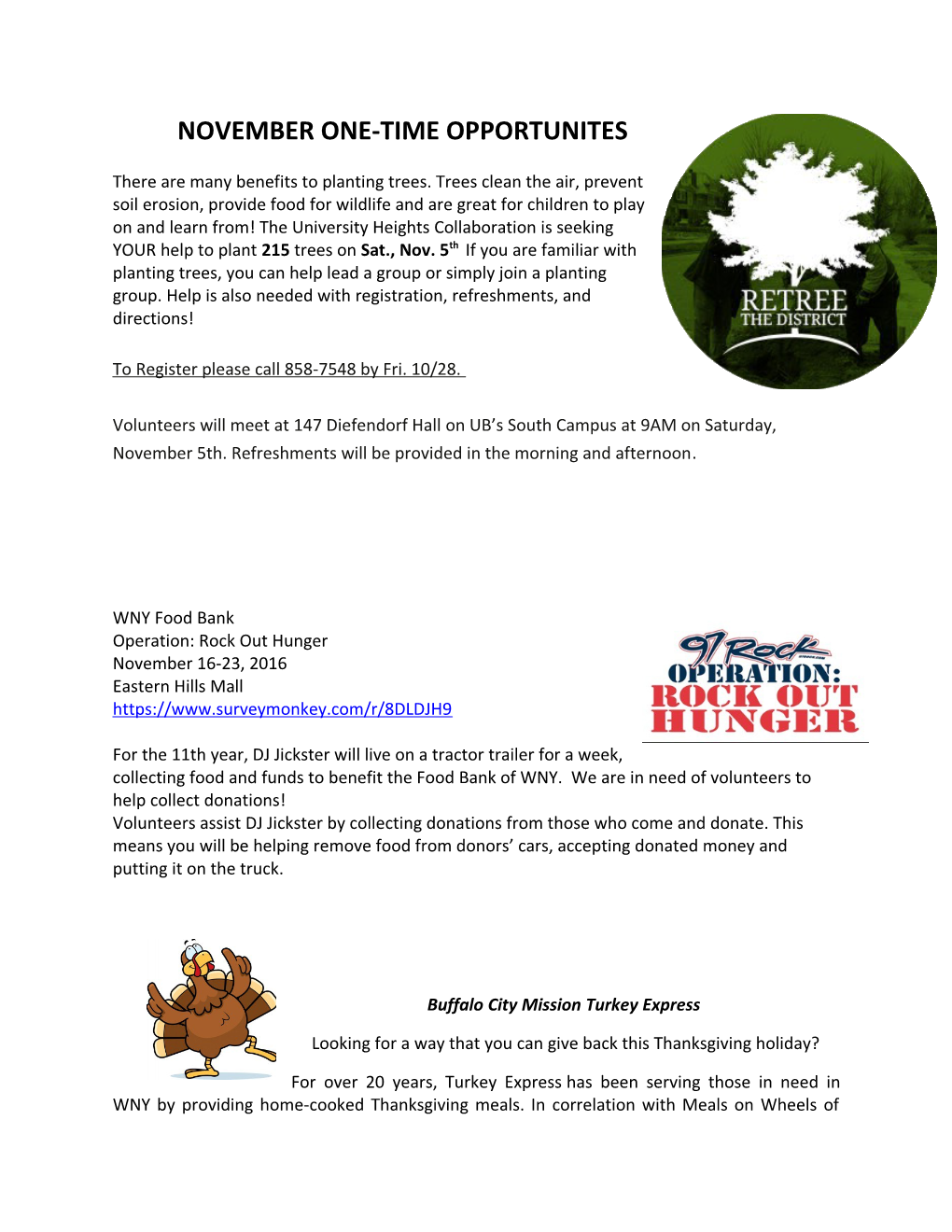 To Register Please Call 858-7548 by Fri. 10/28