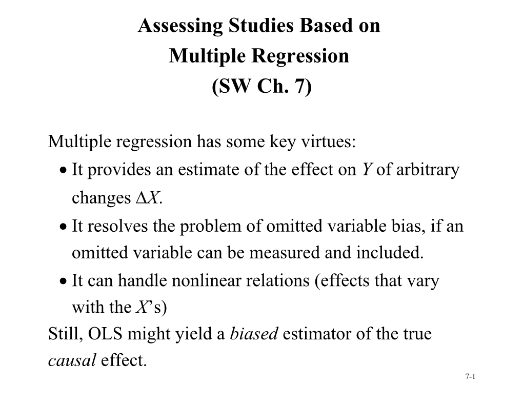 Assessing Studies Based On