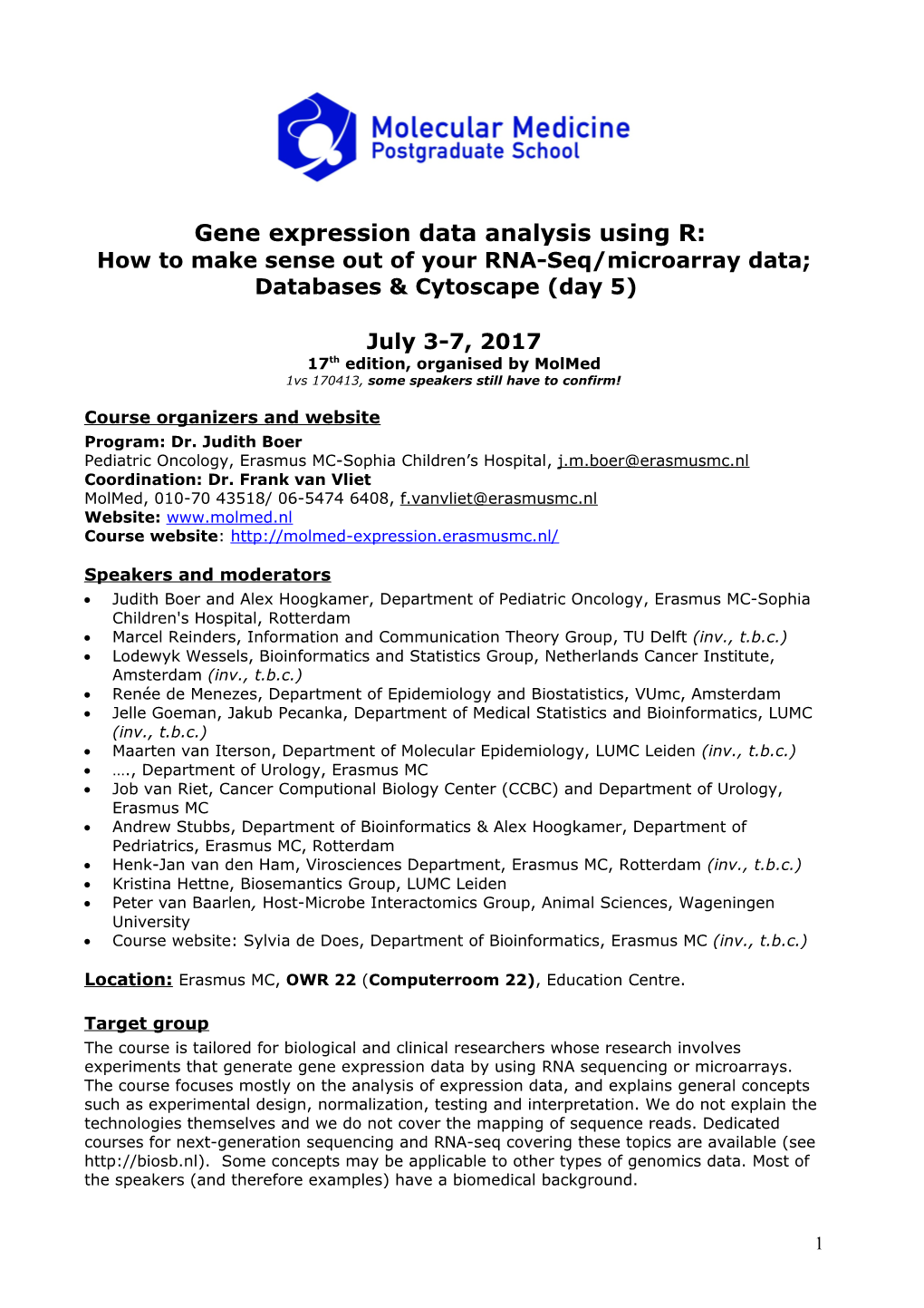 How to Make Sense out of Your RNA-Seq/Microarray Data;