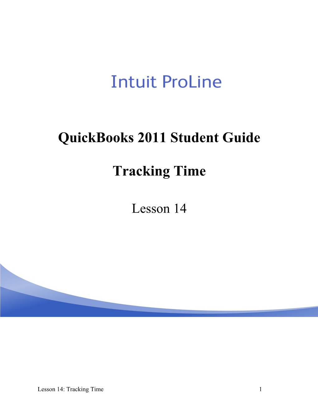 Quickbooks 2011 Student Guide