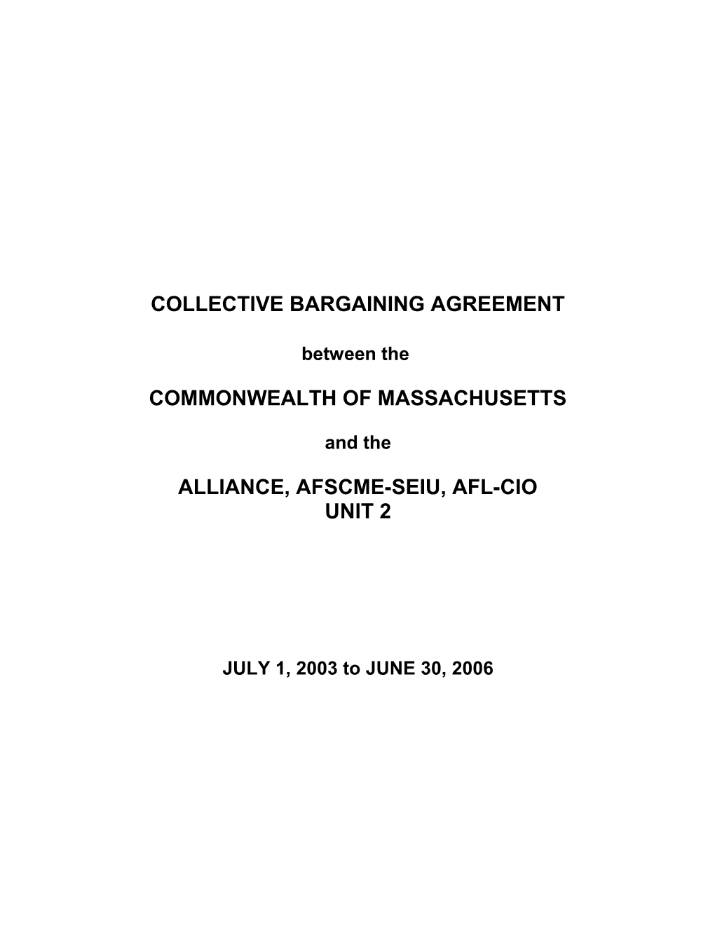 Collective Bargaining Agreement