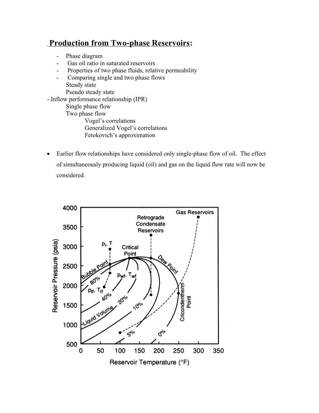 Production from Two-Phase Reservoirs