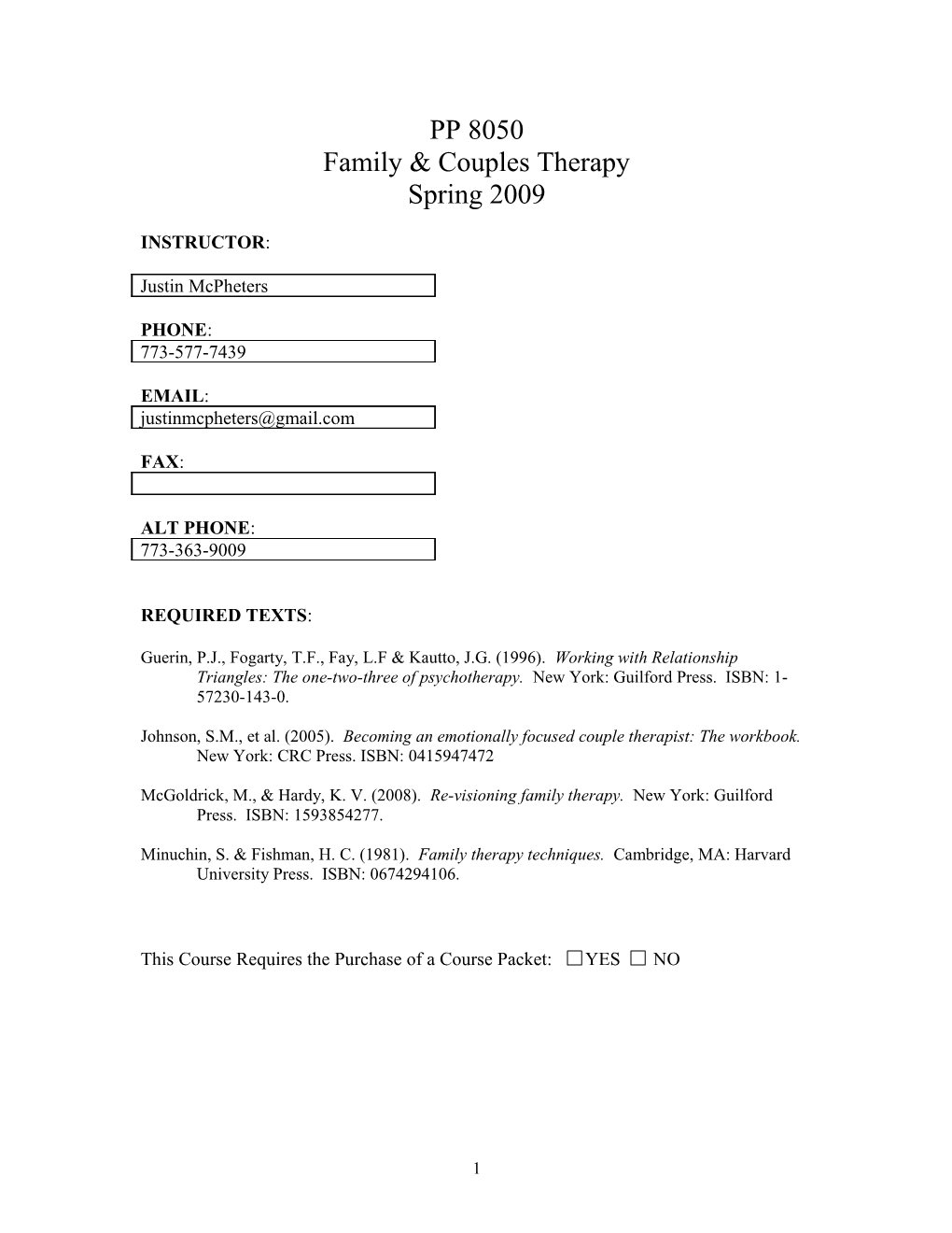 PP 8050 C1 Family & Couples Therapy