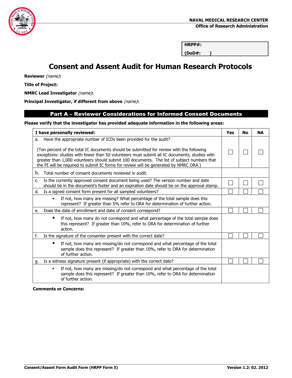 Consent and Assent Audit for Human Research Protocols