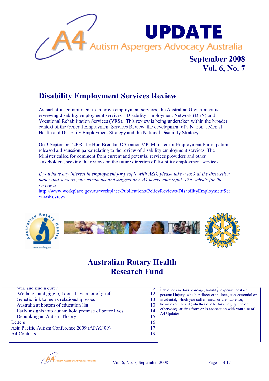 Disability Employment Services Review