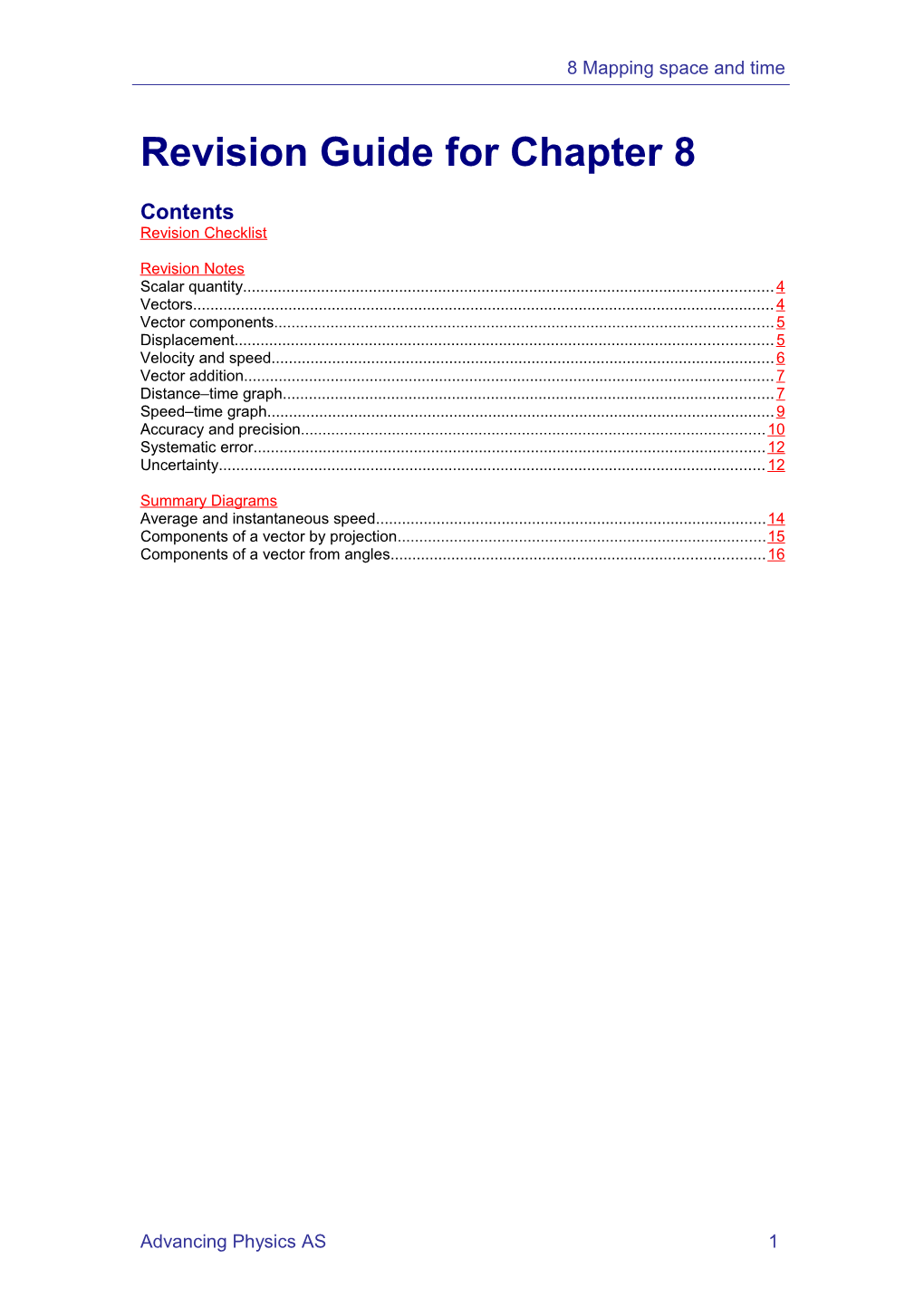 AP Revision Guide Ch 8