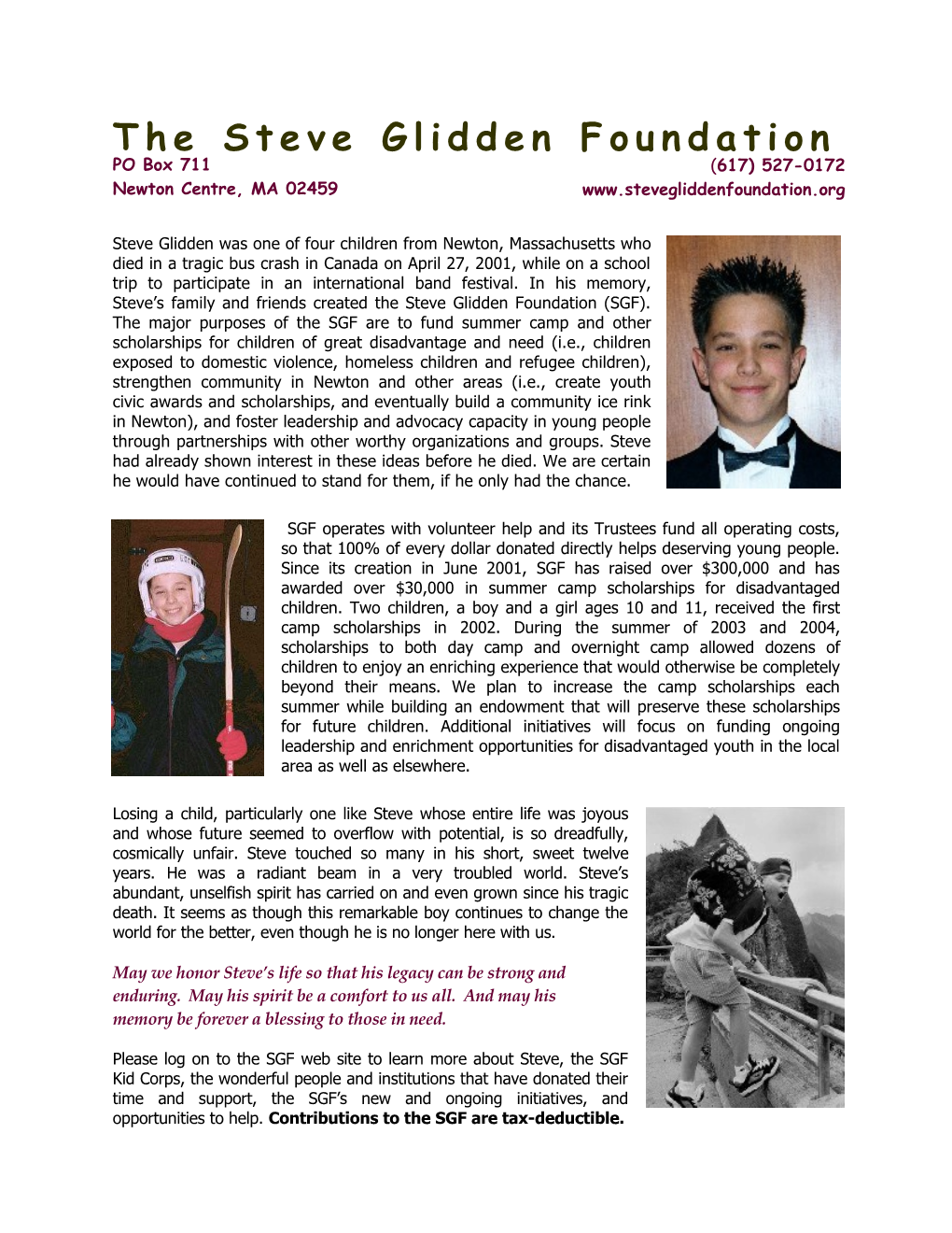The Steve Glidden Foundation