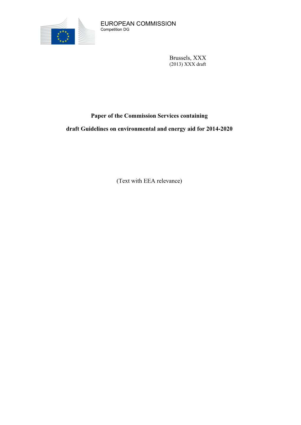 Paper of the Commission Services Containing