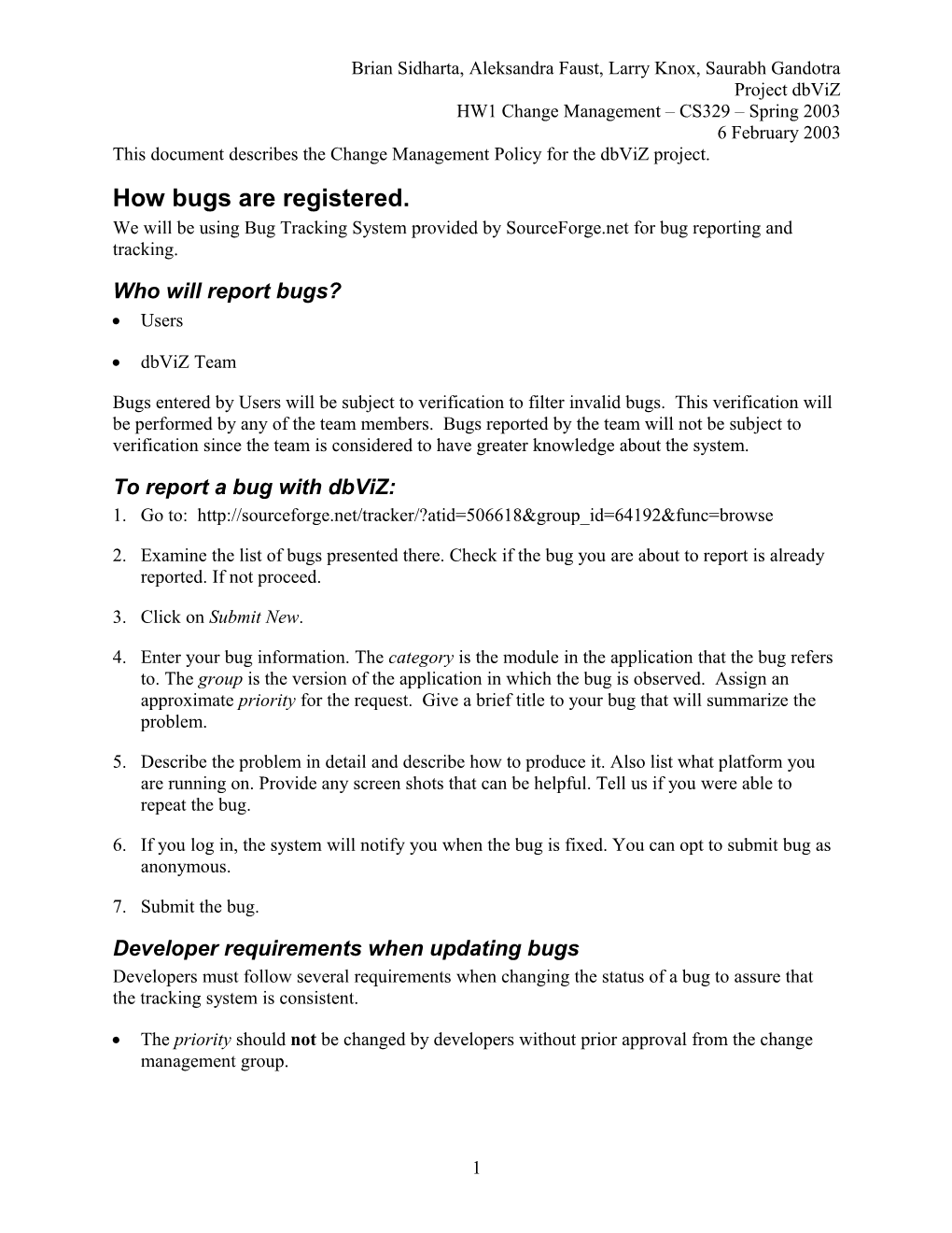 How Bugs Are Registered